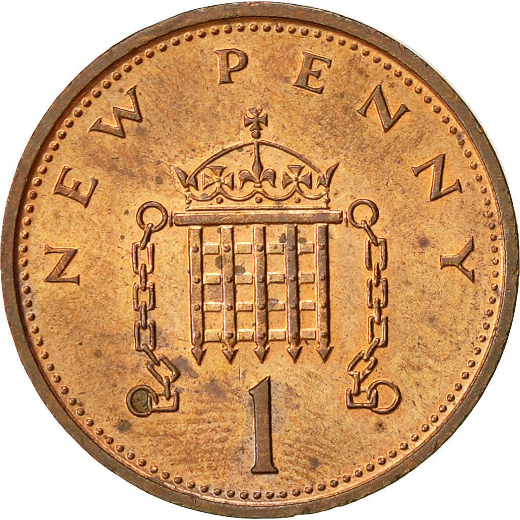 Moneta, Gran Bretagna, Elizabeth II, New Penny, 1973, SPL-, Bronzo, KM:915