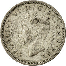 Moneta, Gran Bretagna, George VI, 6 Pence, 1945, MB, Argento, KM:852