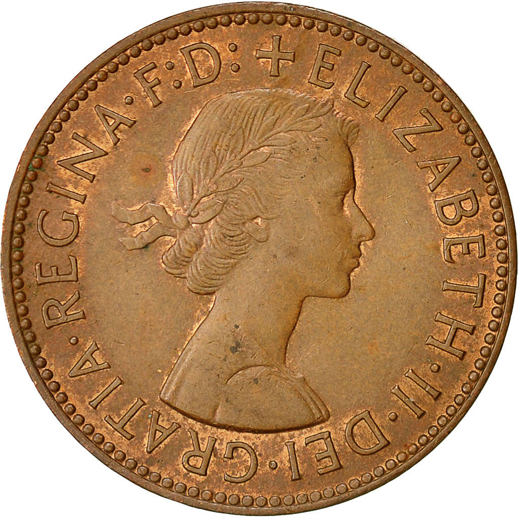 Monnaie, Grande-Bretagne, Elizabeth II, 1/2 Penny, 1963, SUP, Bronze, KM:896