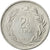 Moneta, Turcja, 2-1/2 Lira, 1972, AU(55-58), Stal nierdzewna, KM:893.2