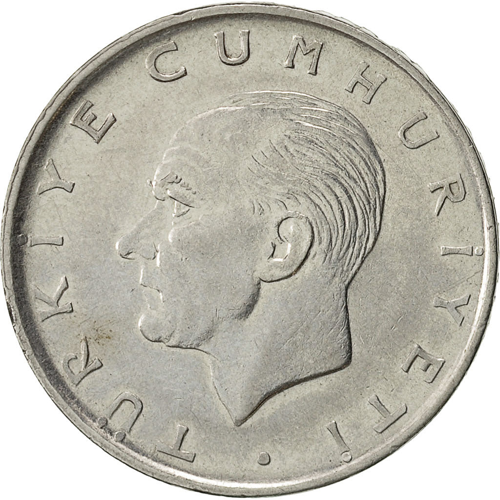 Moneda, Turquía, Lira, 1972, MBC, Acero inoxidable, KM:889a.2
