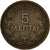 Munten, Griekenland, George I, 5 Lepta, 1878, ZF, Koper, KM:54