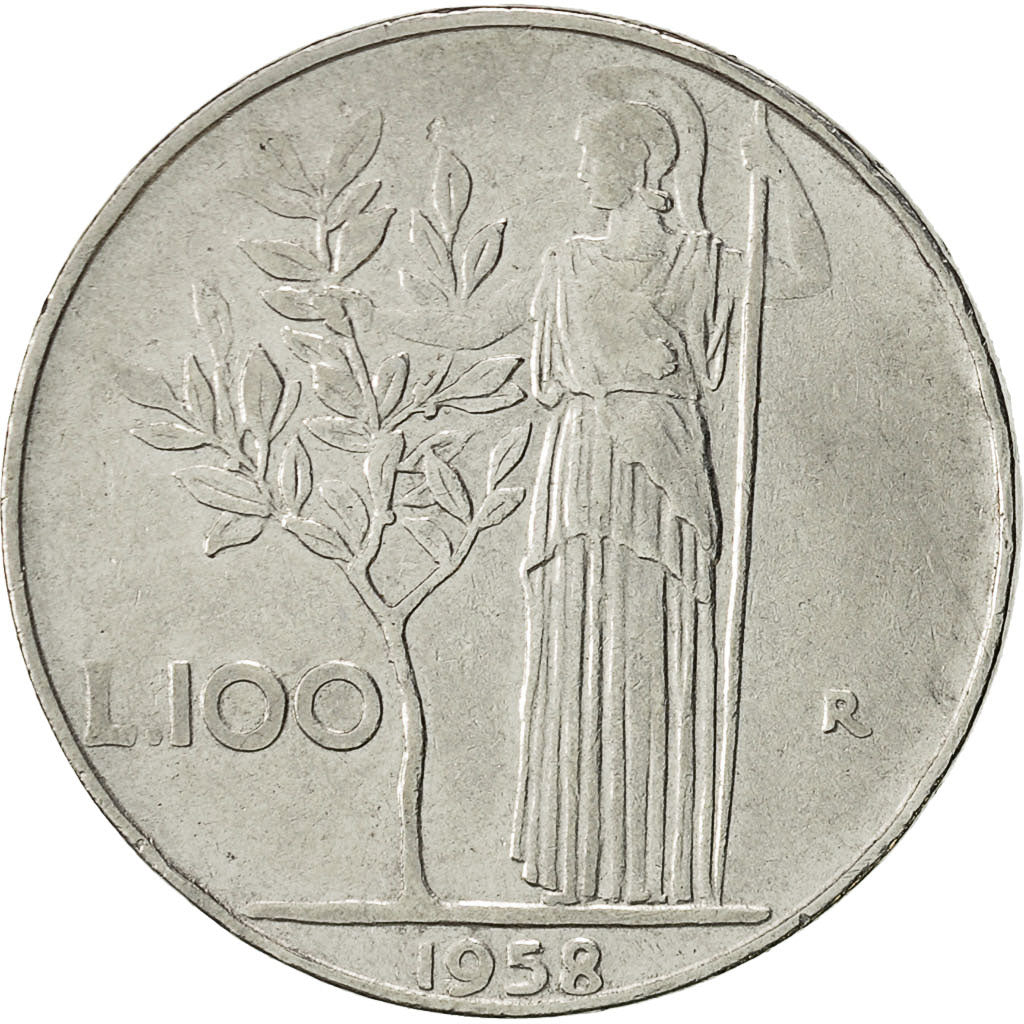 Monnaie, Italie, 100 Lire, 1958, Rome, TTB, Stainless Steel, KM:96.1