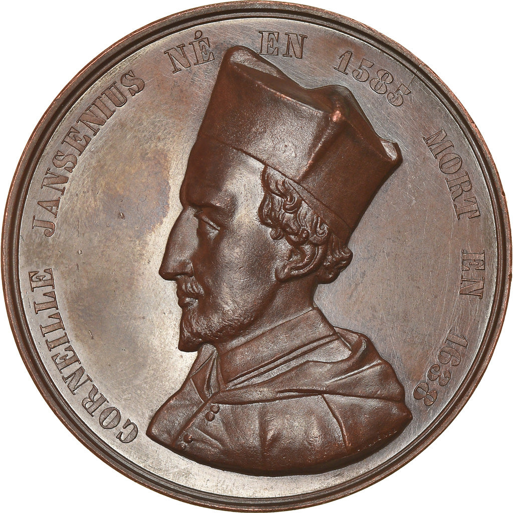 France, Medal, Cornelius Jansen, Religions & beliefs, Jouvenel, MS(63), Copper