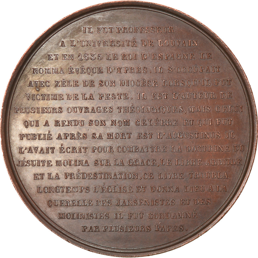 France, Medal, Cornelius Jansen, Religions & beliefs, Jouvenel, MS(63), Copper
