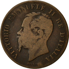 Coin, Italy, Vittorio Emanuele II, 5 Centesimi, 1867, Naples, EF(40-45), Copper