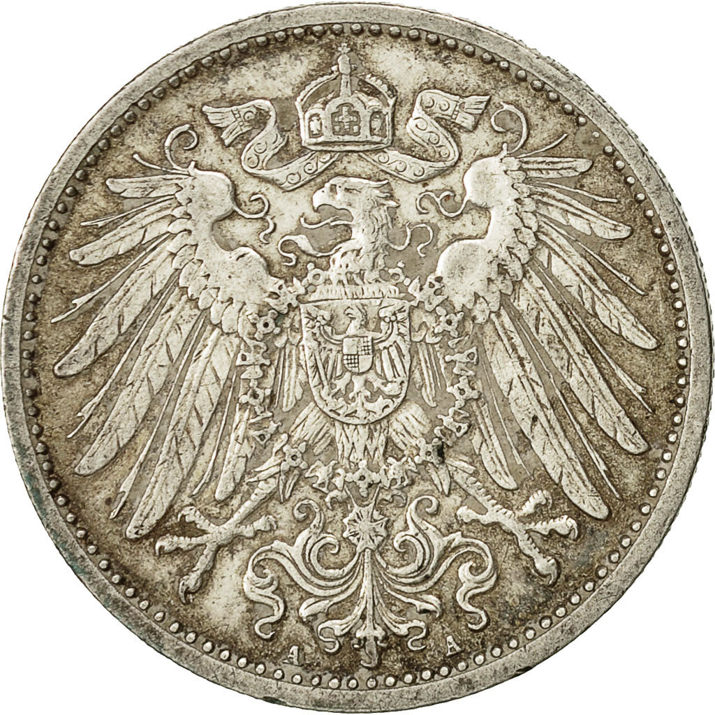 Coin, GERMANY - EMPIRE, Wilhelm II, Mark, 1914, Berlin, EF(40-45), Silver, KM:14