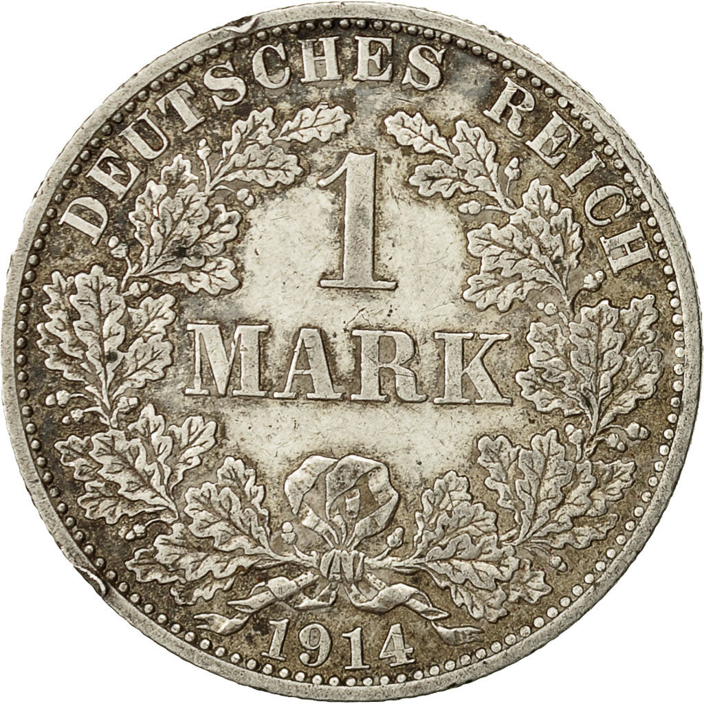 Coin, GERMANY - EMPIRE, Wilhelm II, Mark, 1914, Berlin, EF(40-45), Silver, KM:14