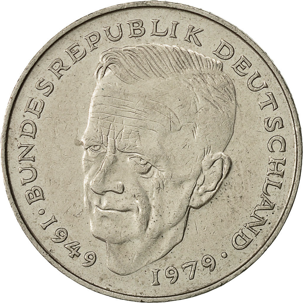 Coin, GERMANY - FEDERAL REPUBLIC, 2 Mark, 1979, Munich, EF(40-45), Copper-Nickel