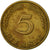 Monnaie, République fédérale allemande, 5 Pfennig, 1949, Karlsruhe, TB, Brass