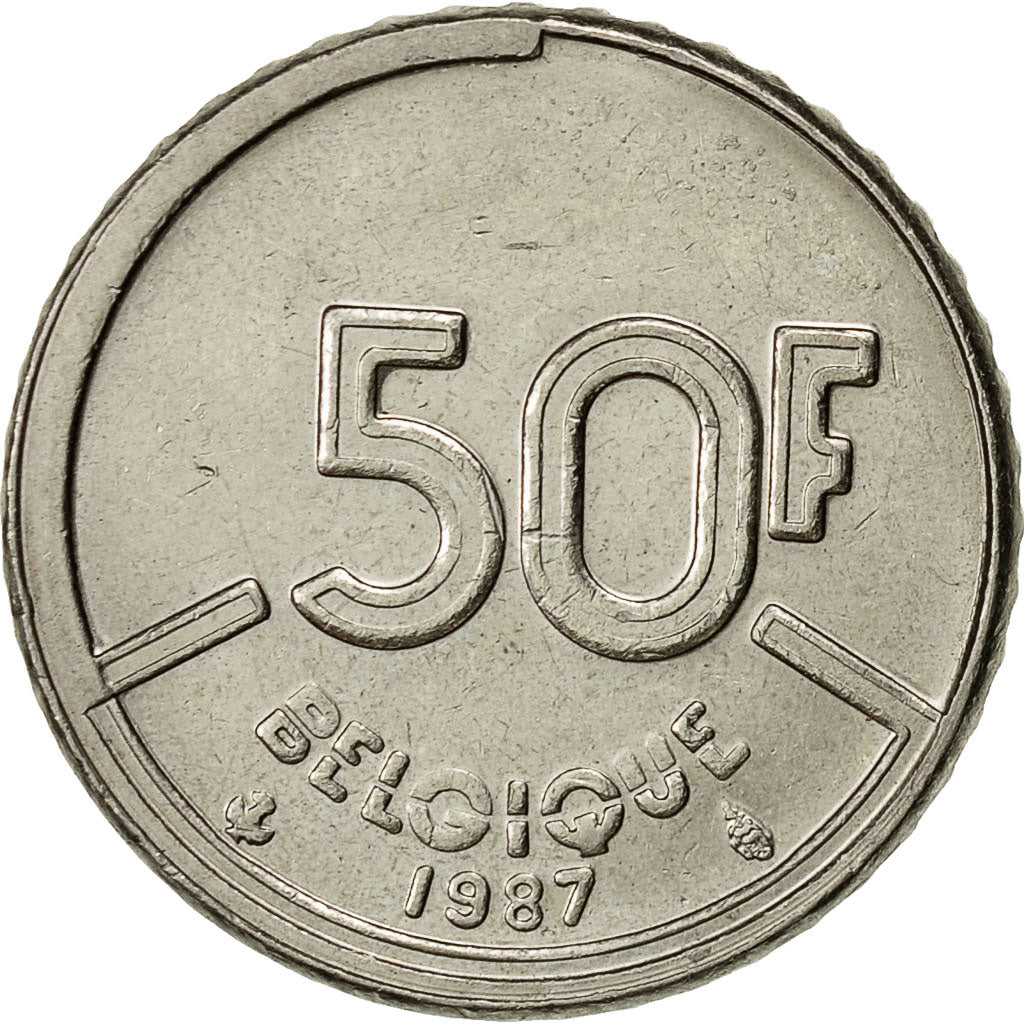 Coin, Belgium, Baudouin I, 50 Francs, 50 Frank, 1987, Brussels, Belgium
