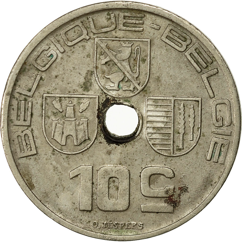 Coin, Belgium, 10 Centimes, 1938, VF(20-25), Nickel-brass, KM:112