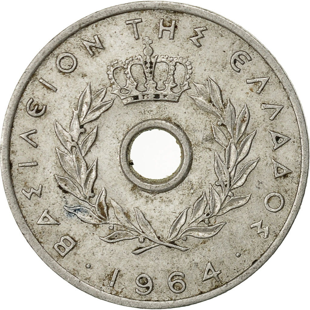 Coin, Greece, 10 Lepta, 1964, VF(20-25), Aluminum, KM:78