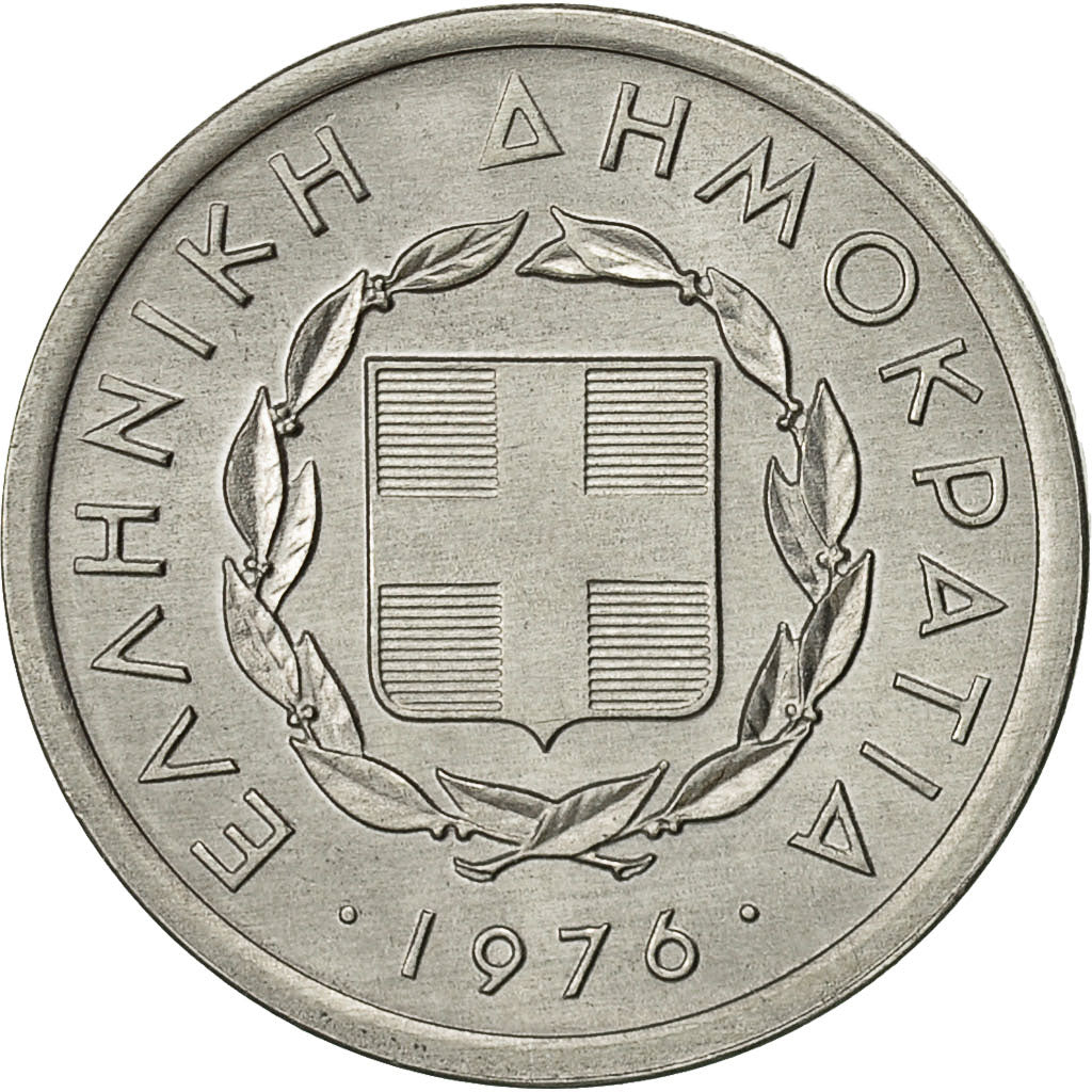 Coin, Greece, 20 Lepta, 1976, AU(55-58), Aluminum, KM:114
