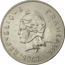 Moneta, Nuova Caledonia, 50 Francs, 1967, Paris, BB, Nichel, KM:7