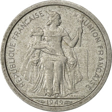 Coin, New Caledonia, Franc, 1949, Paris, VF(20-25), Aluminum, KM:2