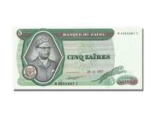 Banknote, Zaire, 5 Zaïres, 1977, 1977-11-24, UNC(63)