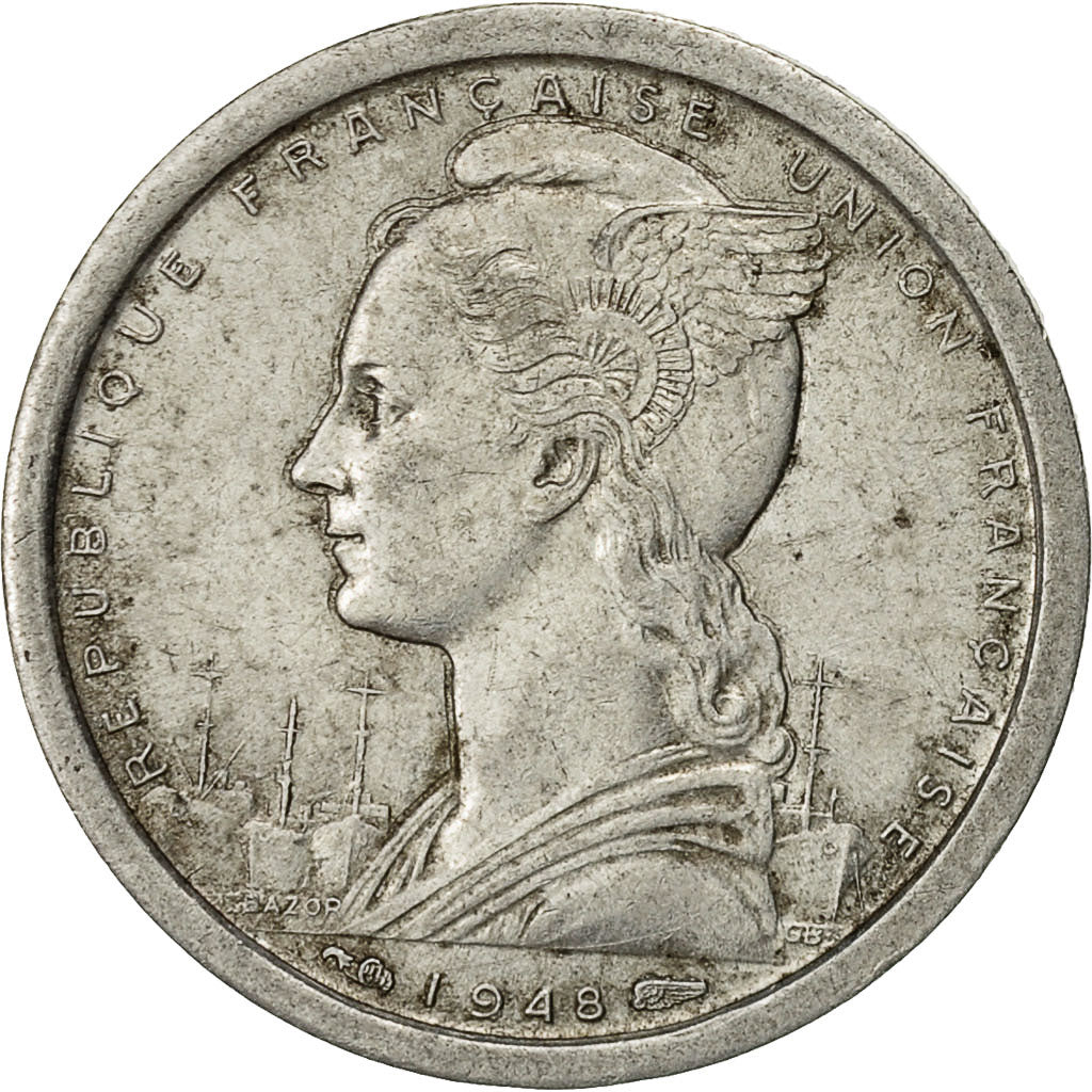 Coin, French West Africa, Franc, 1948, VF(20-25), Aluminum, KM:3