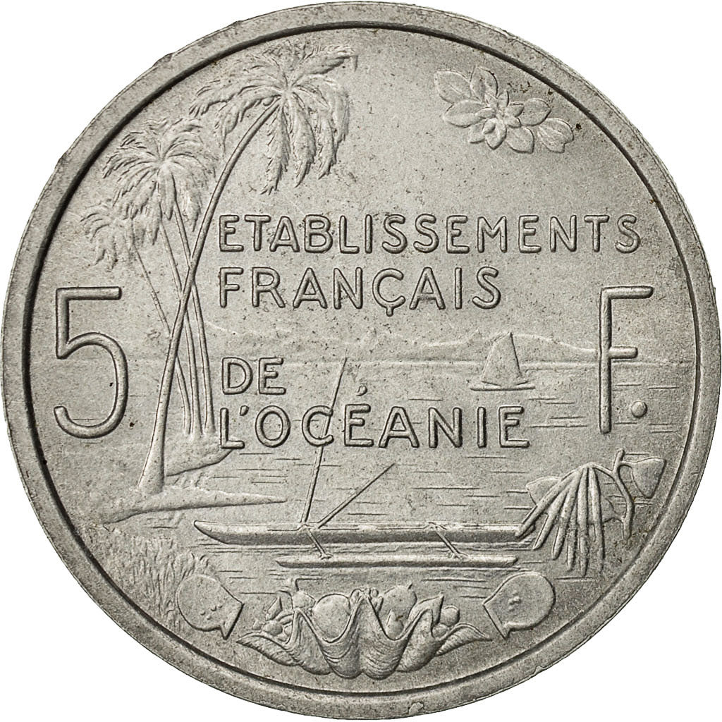 Monnaie, FRENCH OCEANIA, 5 Francs, 1952, TTB, Aluminium, KM:4