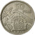 Moneda, España, Caudillo and regent, 50 Pesetas, 1957, MBC, Cobre - níquel