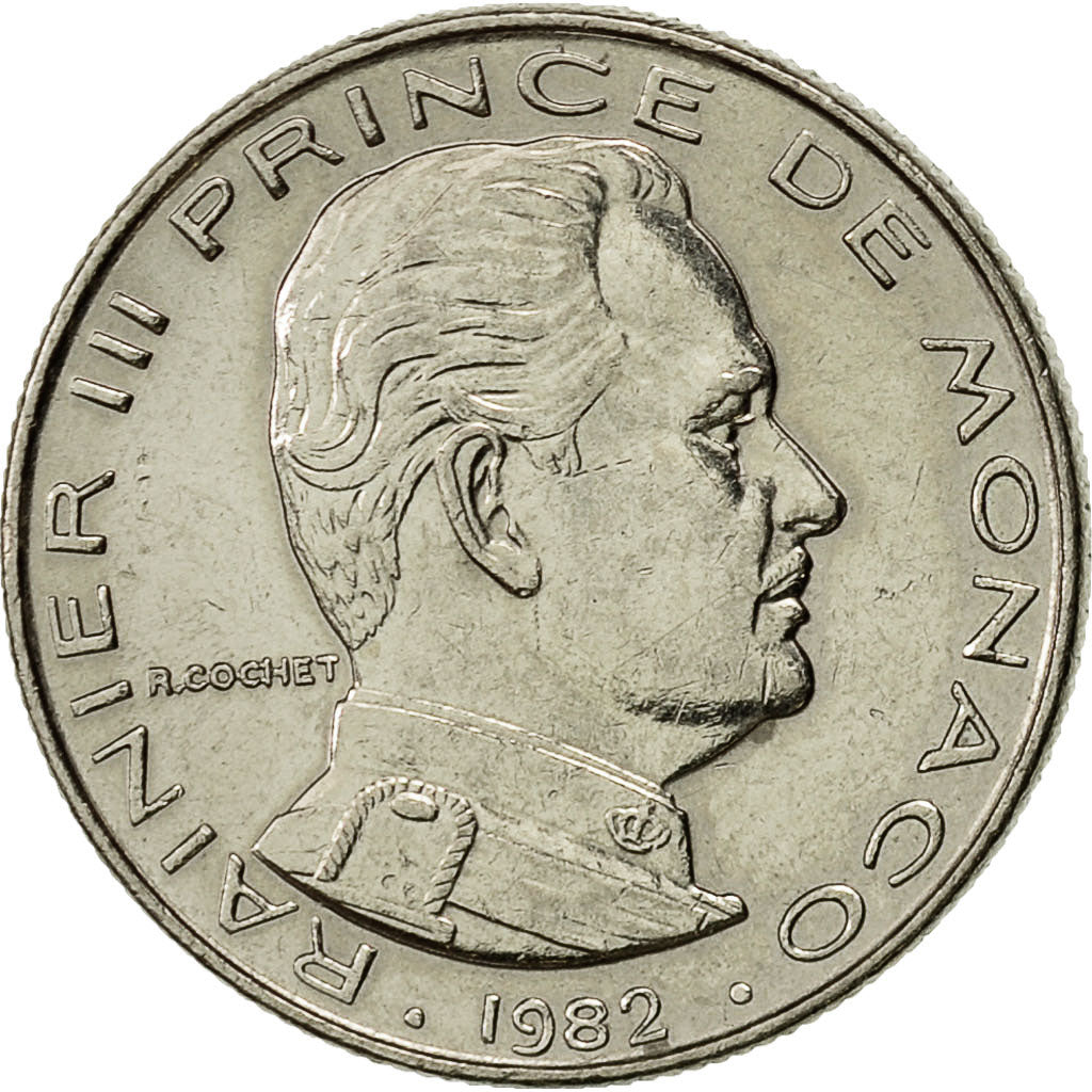 Moneda, Mónaco, Rainier III, 1/2 Franc, 1982, EBC, Níquel, KM:145