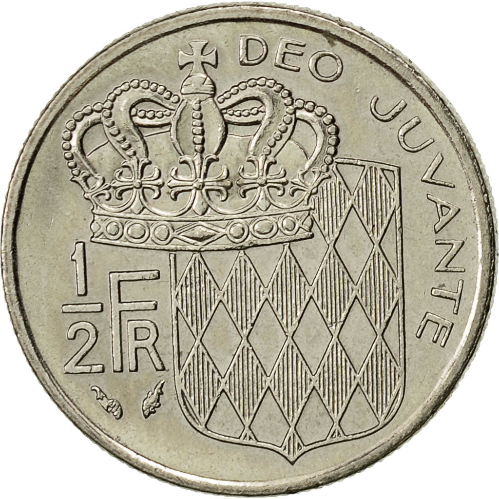 Moneda, Mónaco, Rainier III, 1/2 Franc, 1982, EBC, Níquel, KM:145