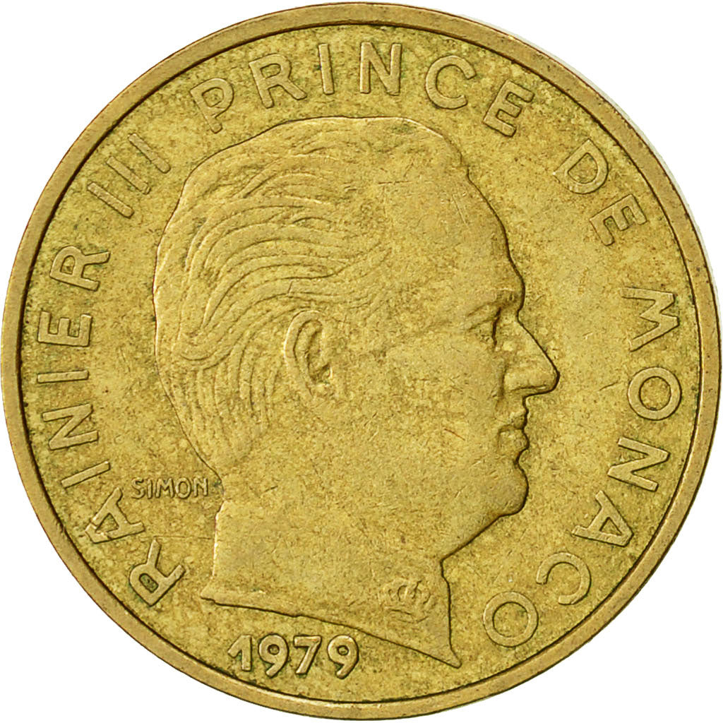Coin, Monaco, Rainier III, 10 Centimes, 1979, EF(40-45), Aluminum-Bronze, KM:142