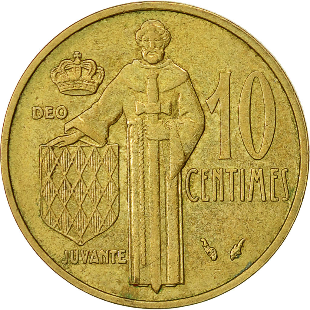 Coin, Monaco, Rainier III, 10 Centimes, 1979, EF(40-45), Aluminum-Bronze, KM:142