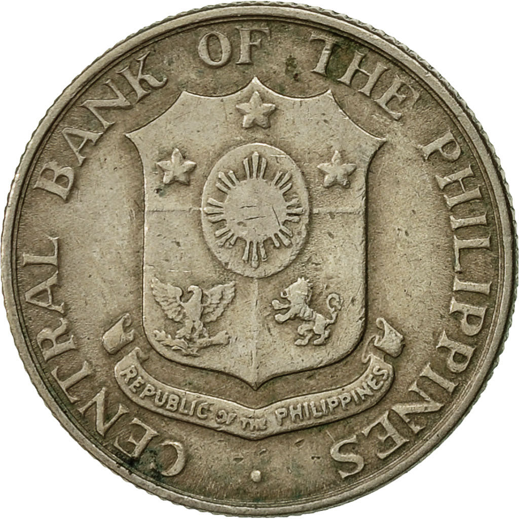 Coin, Philippines, 10 Centavos, 1958, EF(40-45), Copper-Nickel-Zinc, KM:188
