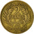 Coin, Tunisia, Anonymous, 2 Francs, 1921, Paris, AU(50-53), Aluminum-Bronze