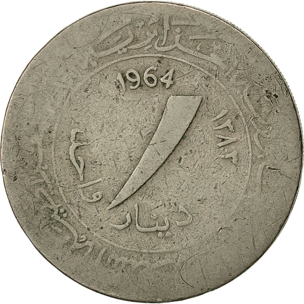 Coin, Algeria, Dinar, 1964, VF(20-25), Copper-nickel, KM:100