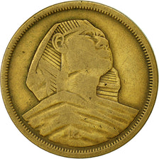 Moneda, Egipto, 10 Milliemes, 1958, MBC, Aluminio - bronce, KM:381