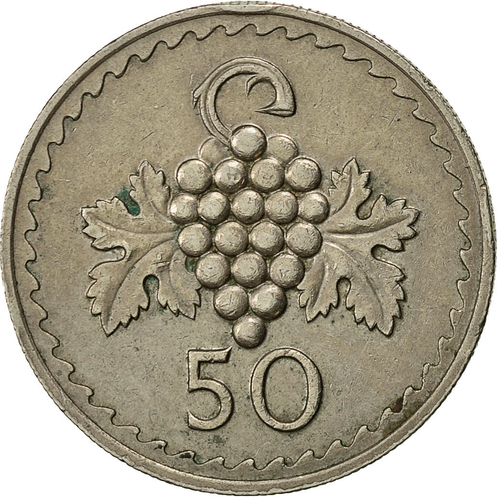 Coin, Cyprus, 50 Mils, 1973, EF(40-45), Copper-nickel, KM:41