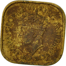 Moneta, Cejlon, George VI, 5 Cents, 1944, VF(20-25), Mosiądz niklowy, KM:113.2