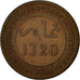 Moneta, Marocco, 'Abd al-Aziz, 10 Mazunas, 1902, BB, Bronzo, KM:17.1