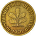 Moneda, ALEMANIA - REPÚBLICA FEDERAL, 5 Pfennig, 1950, Stuttgart, EBC, Latón