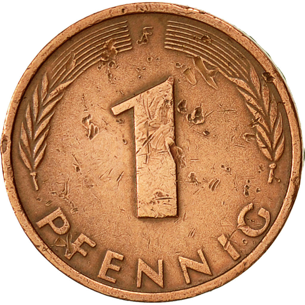 Monnaie, République fédérale allemande, Pfennig, 1976, Stuttgart, TB, Copper