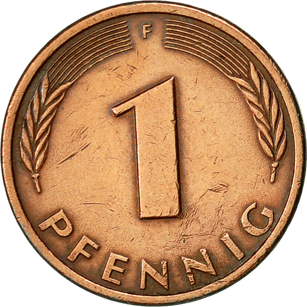 Monnaie, République fédérale allemande, Pfennig, 1977, Stuttgart, SUP, Copper