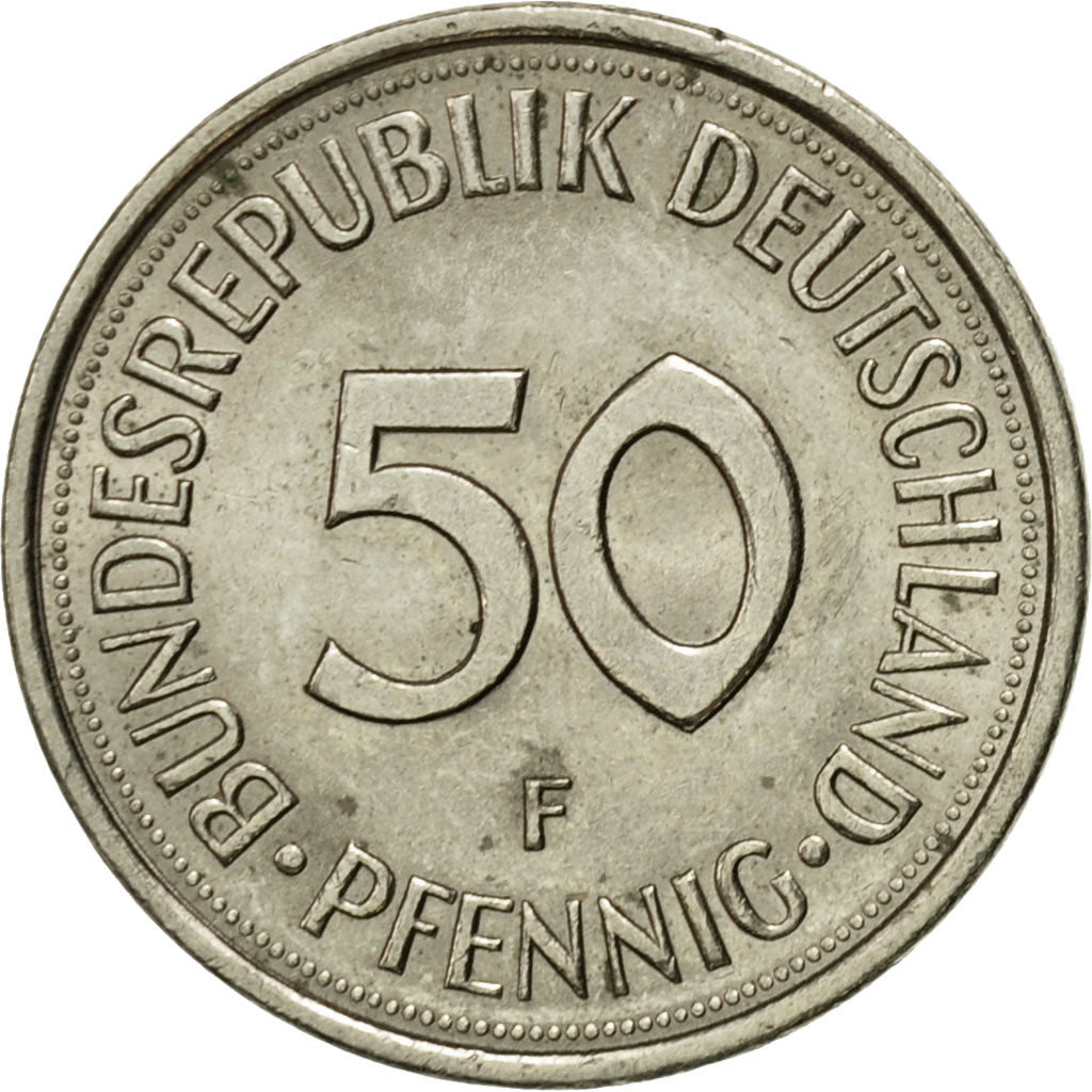 Münze, Bundesrepublik Deutschland, 50 Pfennig, 1974, Stuttgart, S