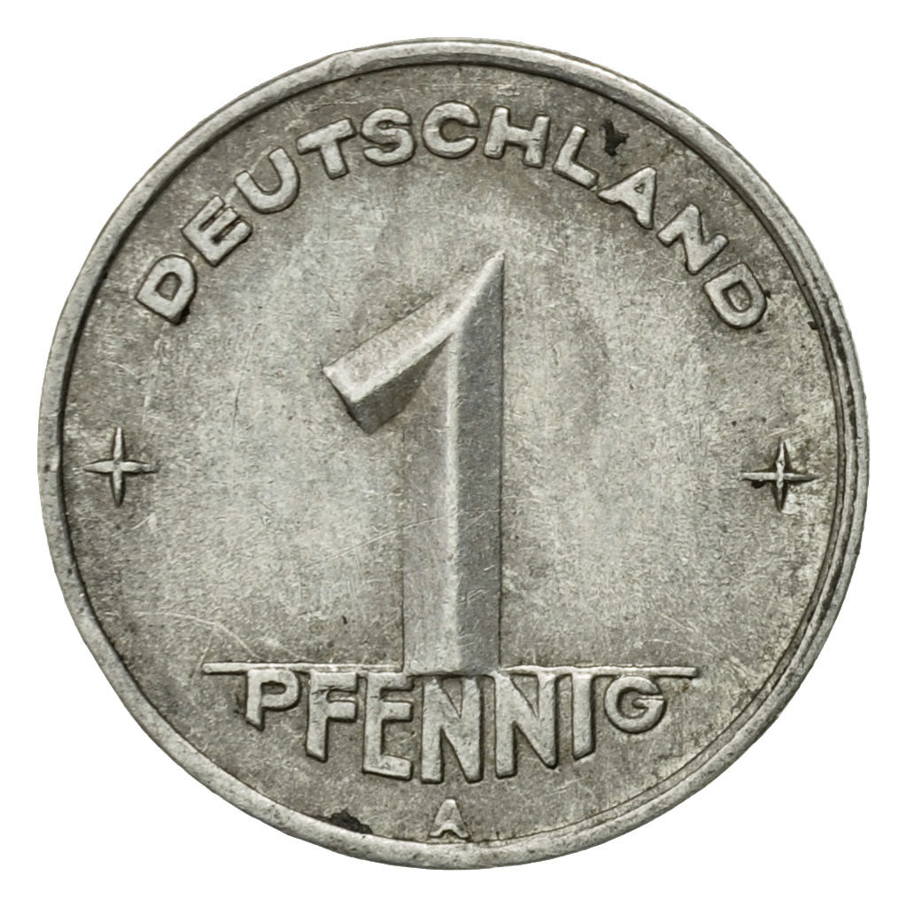 Coin, GERMAN-DEMOCRATIC REPUBLIC, Pfennig, 1948, Berlin, EF(40-45), Aluminum