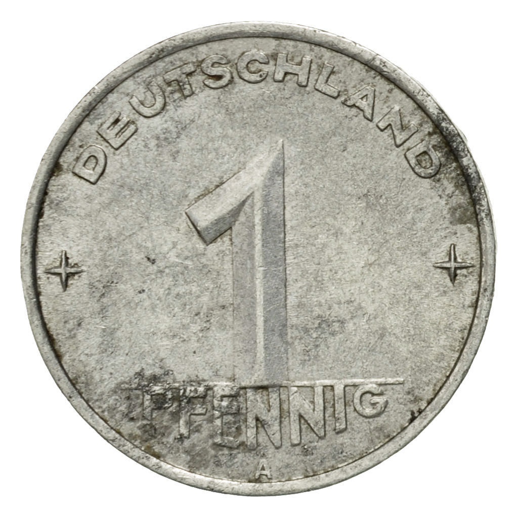 Moneta, REPUBBLICA DEMOCRATICA TEDESCA, Pfennig, 1952, Berlin, MB, Alluminio