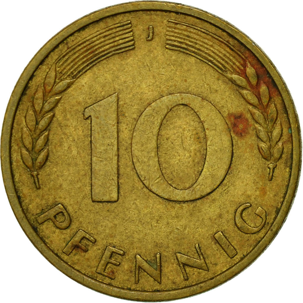 Münze, Bundesrepublik Deutschland, 10 Pfennig, 1950, Hambourg, S, Brass Clad