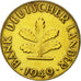 Moneta, Niemcy - RFN, 10 Pfennig, 1949, Karlsruhe, VF(20-25), Mosiądz powlekany