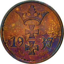 Moneta, DANZICA, Pfennig, 1937, MB, Bronzo, KM:140