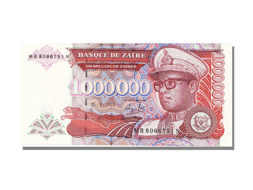 Zaïre, 1,000,000 Zaïres, 1993, KM #45b, 1993-05-15, UNC(65-70), MB 8066751