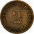 Coin, GERMANY - EMPIRE, Wilhelm I, 2 Pfennig, 1876, Munich, EF(40-45), Copper