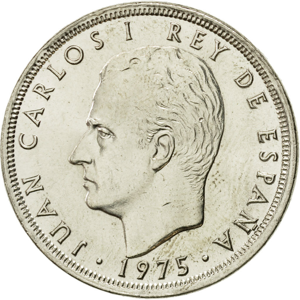 Coin, Spain, Juan Carlos I, 25 Pesetas, 1976, AU(55-58), Copper-nickel, KM:808