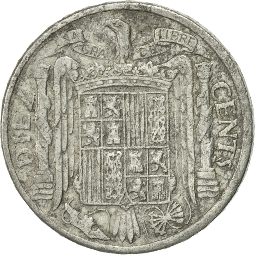 Moneta, Spagna, 10 Centimos, 1941, MB, Alluminio, KM:766