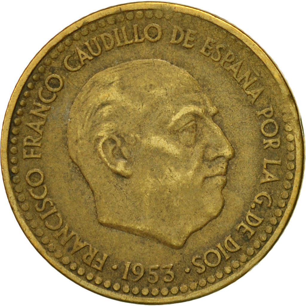Coin, Spain, Francisco Franco, caudillo, Peseta, 1962, AU(55-58)