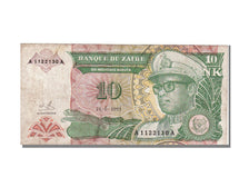 Zaïre, 10 Nouveaux Makuta, 1993, KM #49, 1993-06-24, VF(30-35), a 1122130A